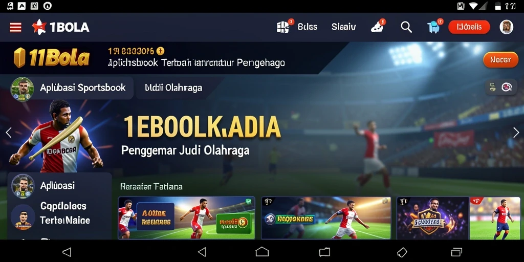 Tampilan antarmuka 11BOLA dengan fitur taruhan olahraga.
