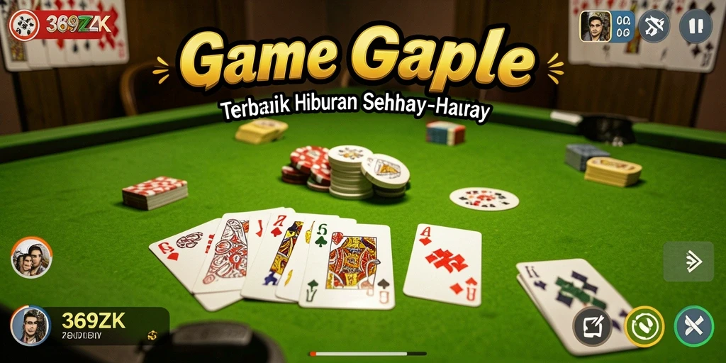 Tampilan gameplay seru di dalam game Gaple 369ZK.