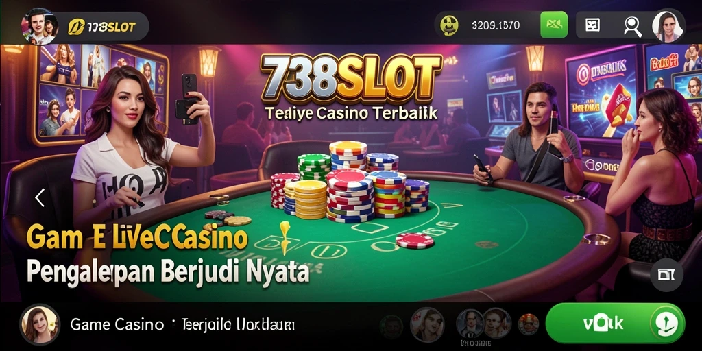 Tampilan menarik dalam permainan Live Casino 738SLOT.