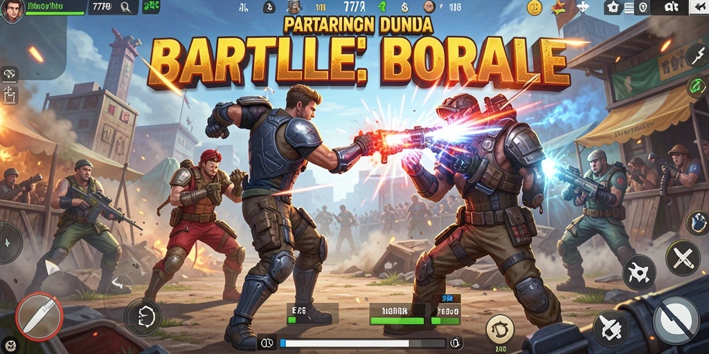 Gameplay menegangkan dan seru di 77RP Battle Royale.