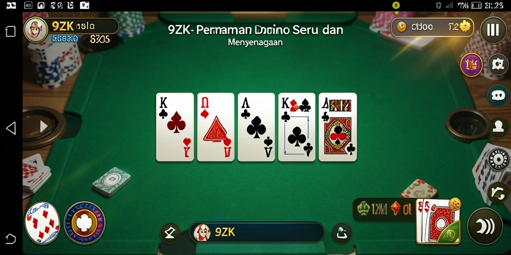Tampilan gameplay Domino yang seru di 9ZK.