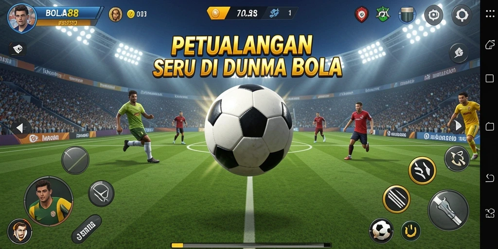 Tampilan gameplay seru di dunia petualangan BOLA88.