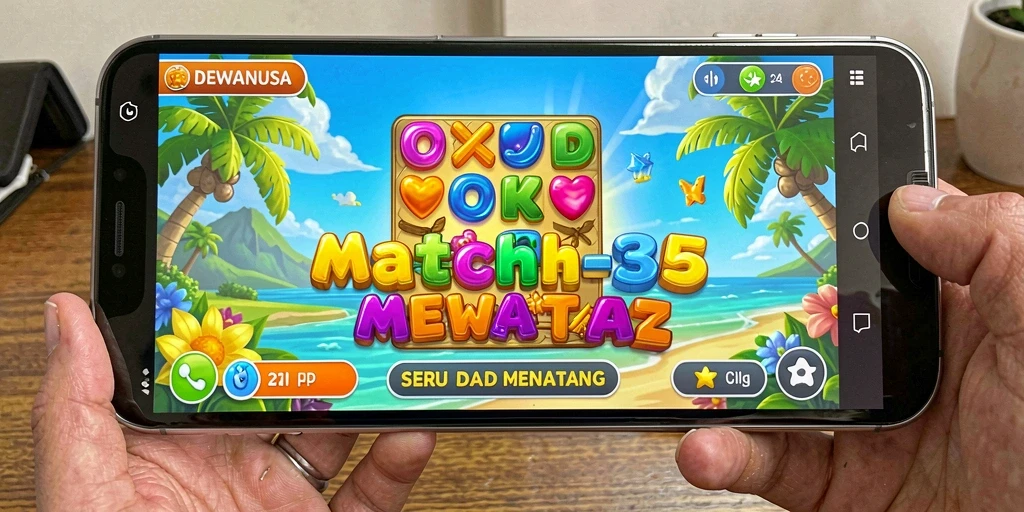 Tampilan gameplay DEWANUSA dengan kombinasi warna yang menarik.