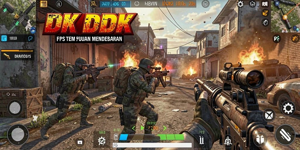 Tangkapan layar menampilkan aksi mendebarkan dalam permainan DKK.