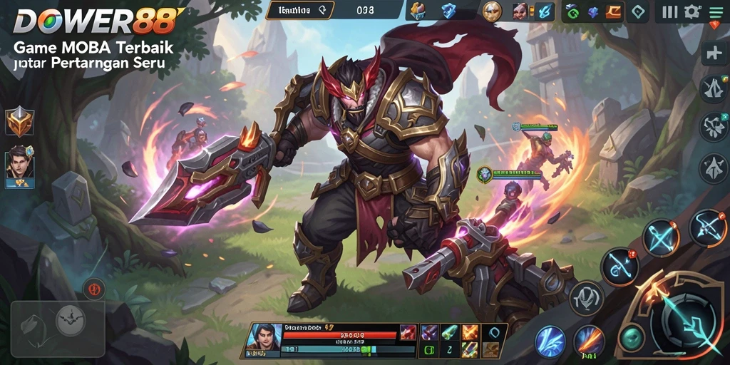 Screenshot dari gameplay seru DOWER88 dengan karakter yang menarik.