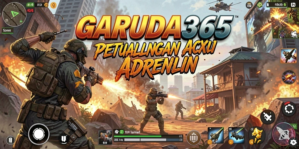 Tangkapan layar yang menunjukkan aksi seru dalam GARUDA365.
