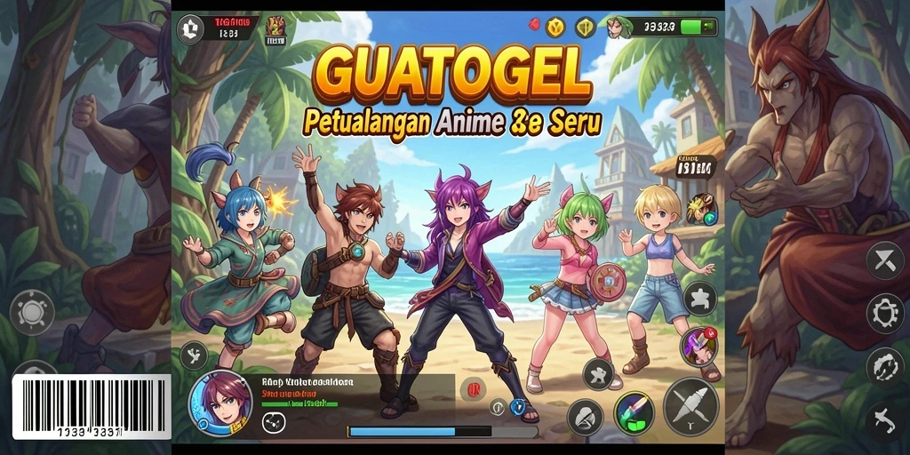 Tampilan gameplay seru di GUATOGEL dengan karakter Anime yang menawan.