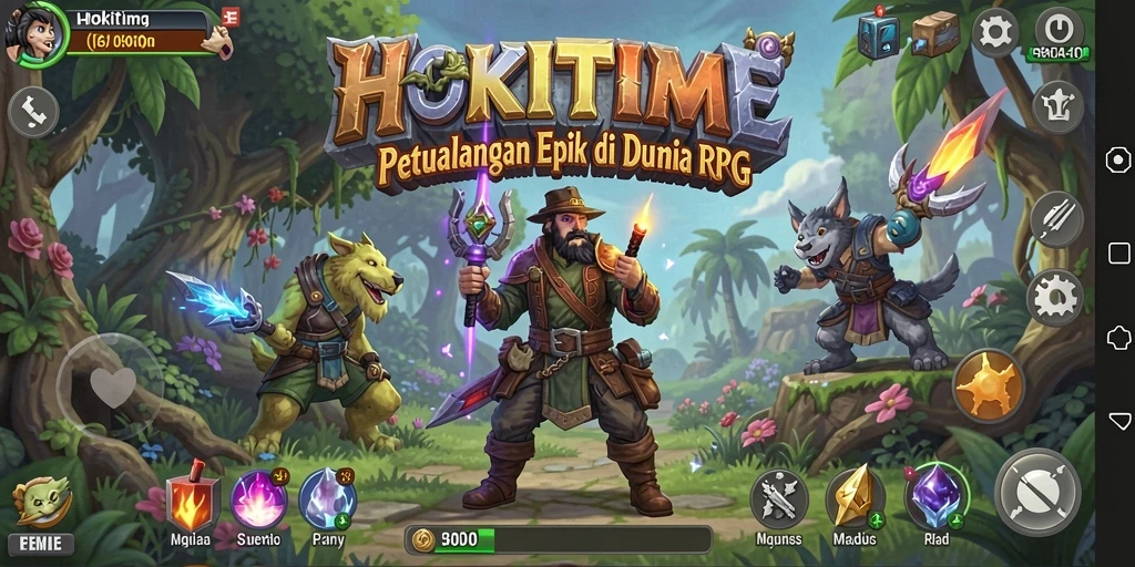 Tampilan gameplay HOKITIME yang menakjubkan dalam genre RPG.