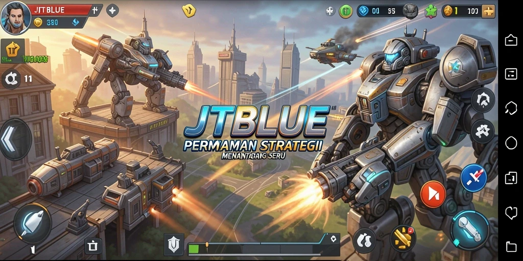 Tangkapan layar yang menampilkan intensitas gameplay JTBLUE.