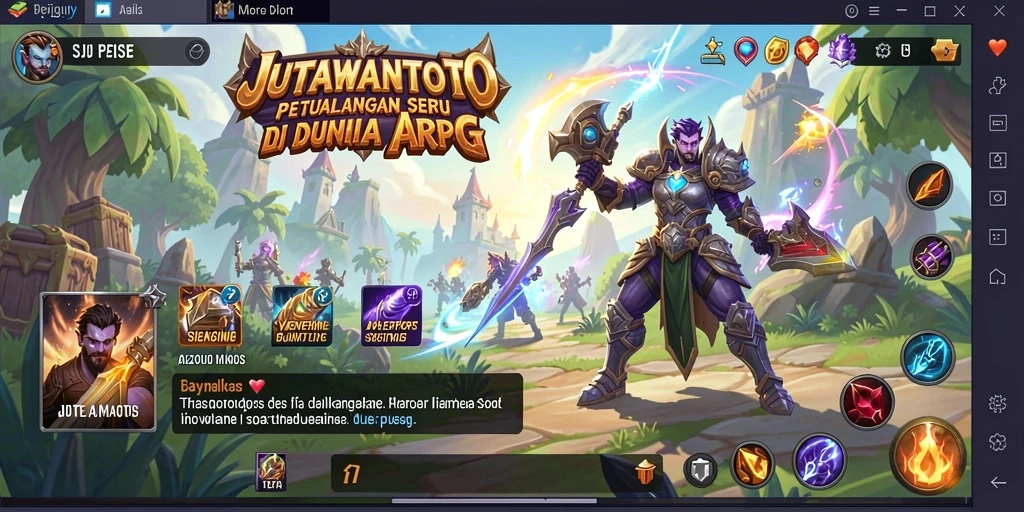 Tampilan gameplay seru dalam JUTAWANTOTO yang memukau.