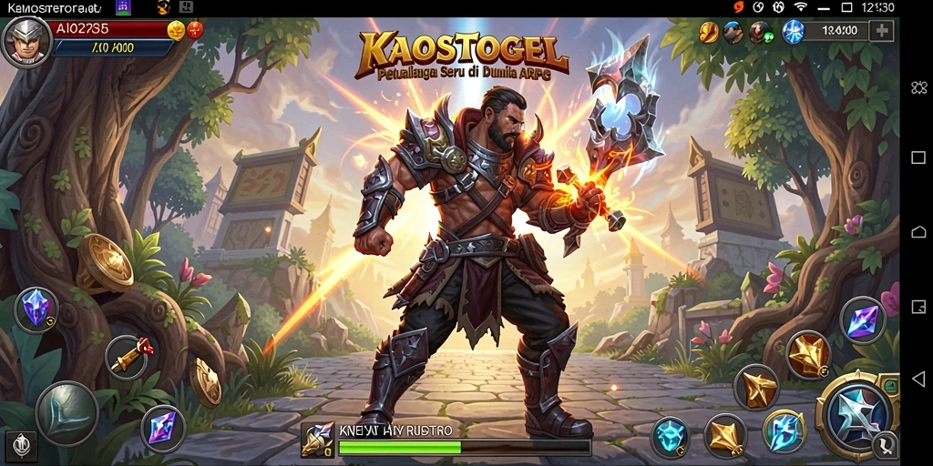 Screenshot gameplay KAOSTOGEL menampilkan aksi seru dan bertarung melawan monster.