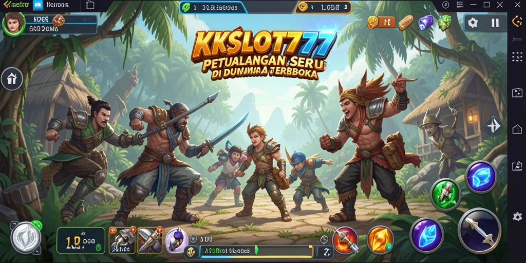 Tangkapan layar gameplay KKSLOT777 menampilkan dunia terbuka yang luas dan interaktif.