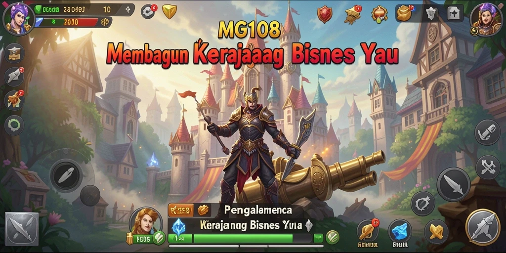 Gameplay menarik MG108 dengan elemen manajemen bisnis.