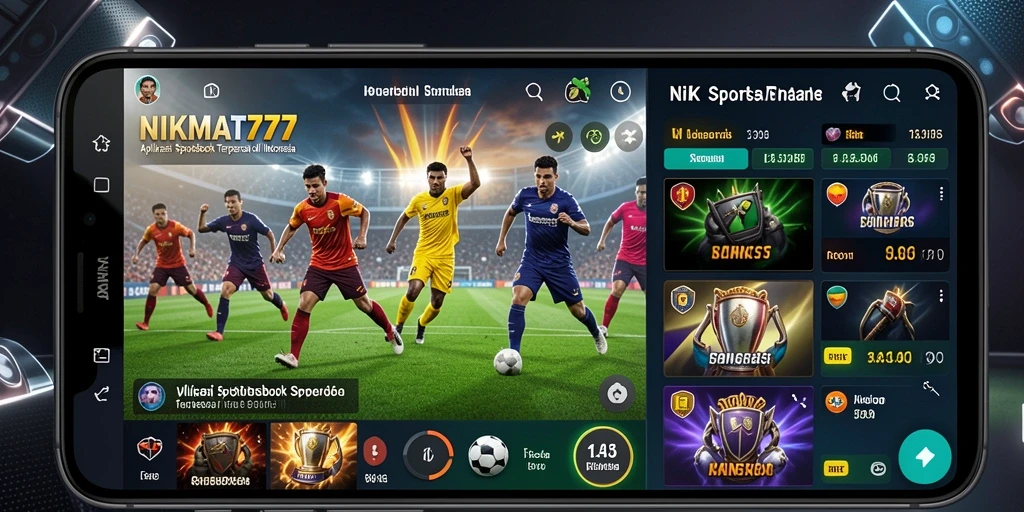 Tampilan gameplay menarik dari aplikasi Sportsbook NIKMAT777.