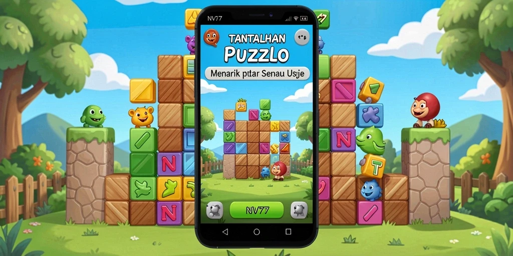Gameplay NV77 yang menantang dan seru dalam bentuk puzzle.
