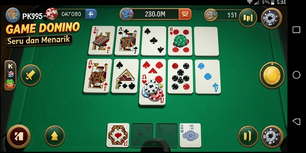 Tampilan gameplay seru dalam permainan Domino.