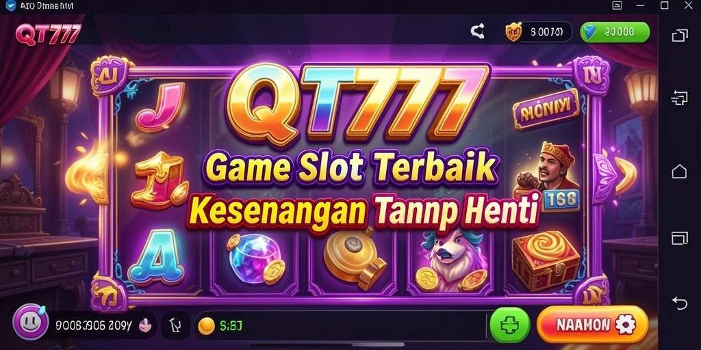 Tampilan gameplay Slot QT777 yang menarik dan penuh warna.