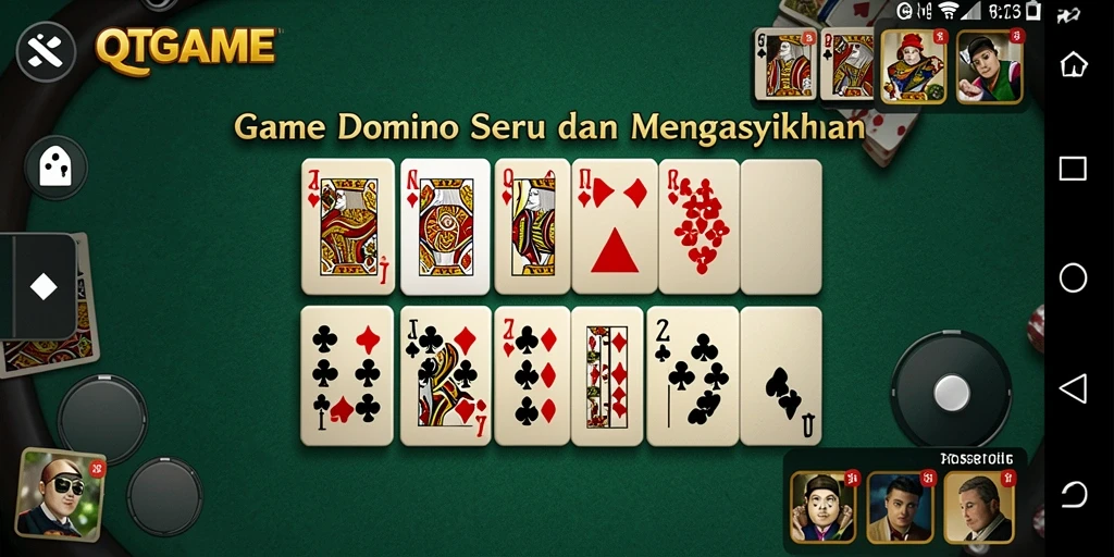 Tampilan gameplay QTGAME dengan aksi seru permainan Domino.
