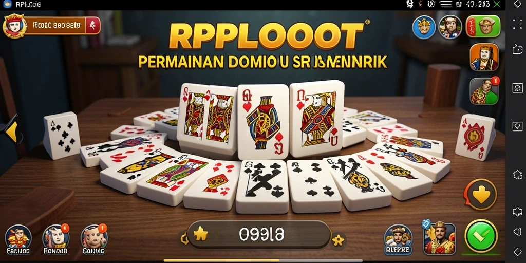 Screenshot menampilkan gameplay seru dari RPLOOT dengan desain Domino yang menarik.