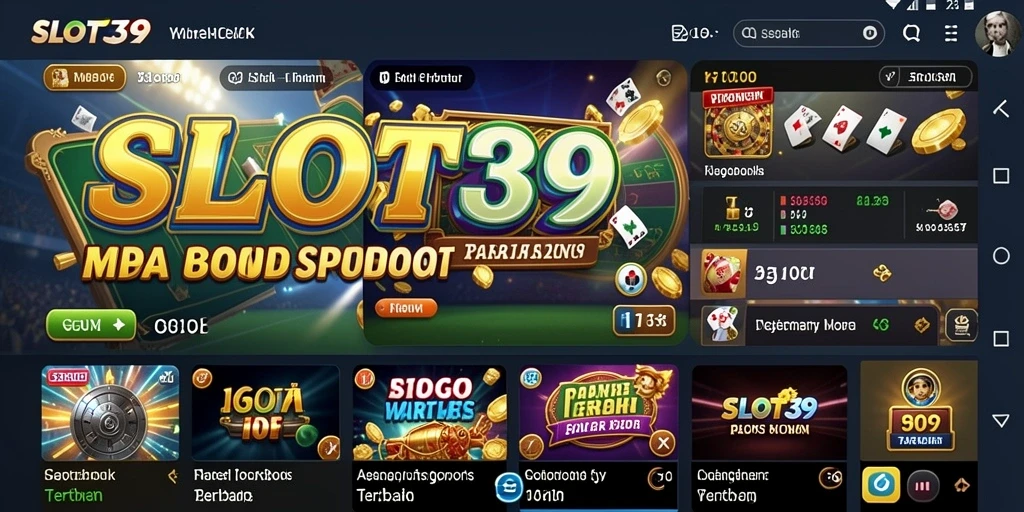 Screenshot utama SLOT39 menampilkan gameplay seru taruhan olahraga.