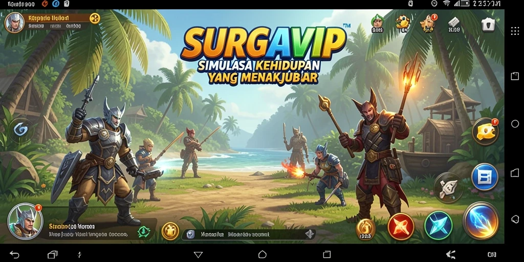 Tampilan gameplay SURGAVIP dengan grafik memukau.