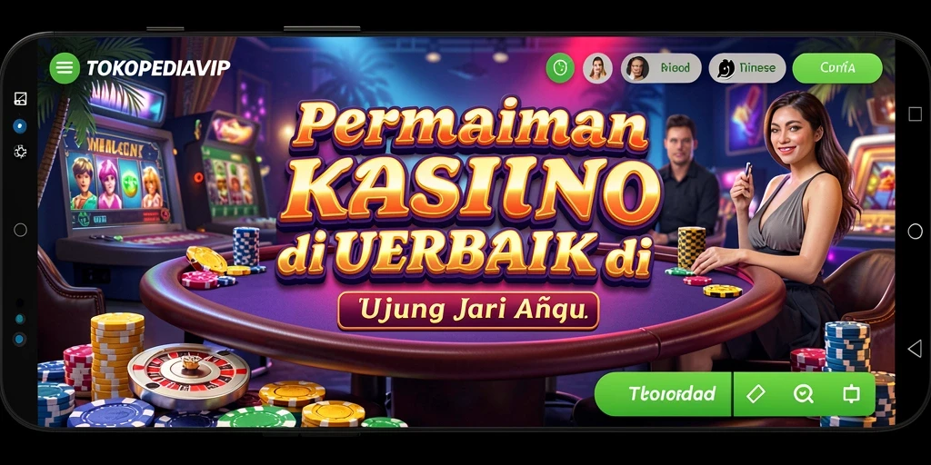 Screenshot TOKOPEDIAVIP menampilkan gameplay Kasino yang menarik.