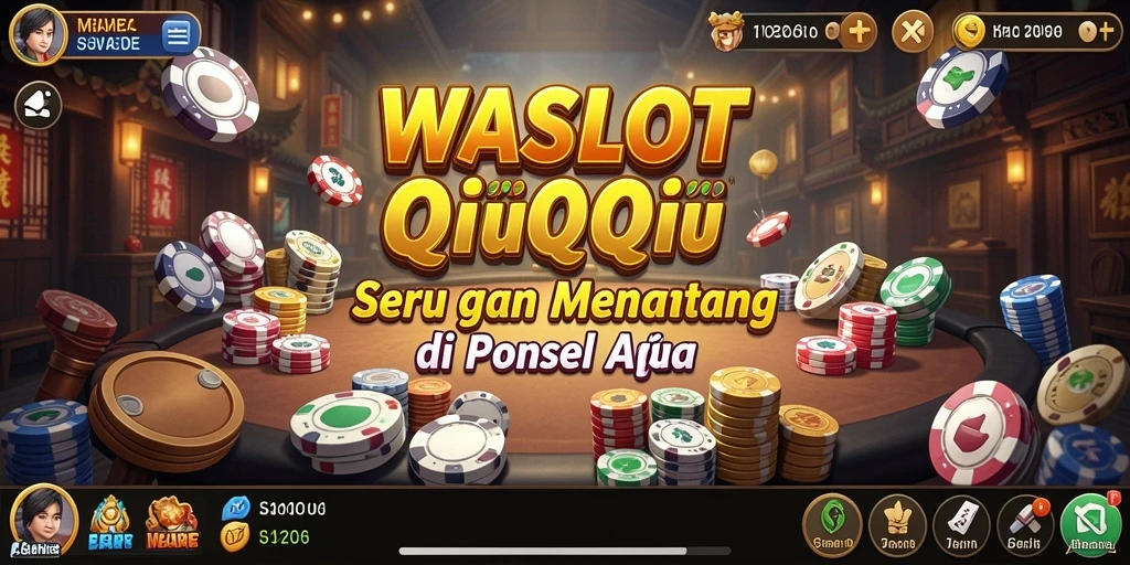 Screenshot utama WASLOT menampilkan momen seru gameplay QiuQiu.