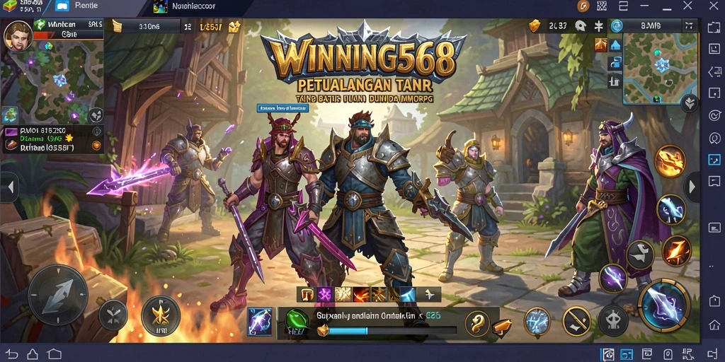 Tampilan gameplay menarik dari WINNING568 yang menghadirkan dunia MMORPG.